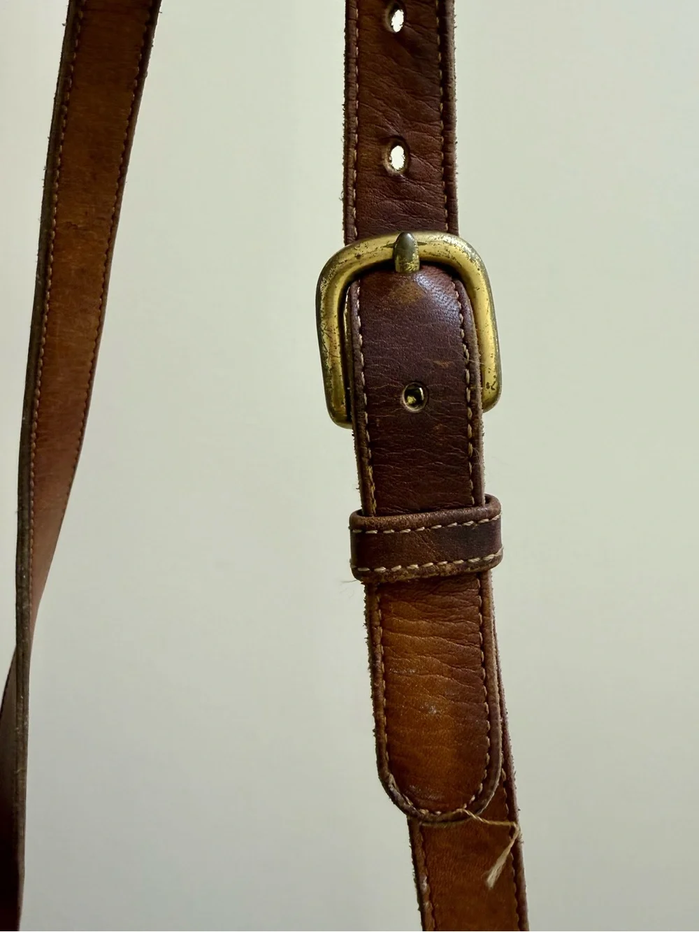 Coach Vintage Scout British Tan Leather Crossbody Bag With Brass Snap 9890